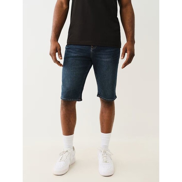 NWT $119 TRUE RELIGION MEN'S SHORTS JEAN SHORTS 36 RICKY SLAP - Picture 2 of 14